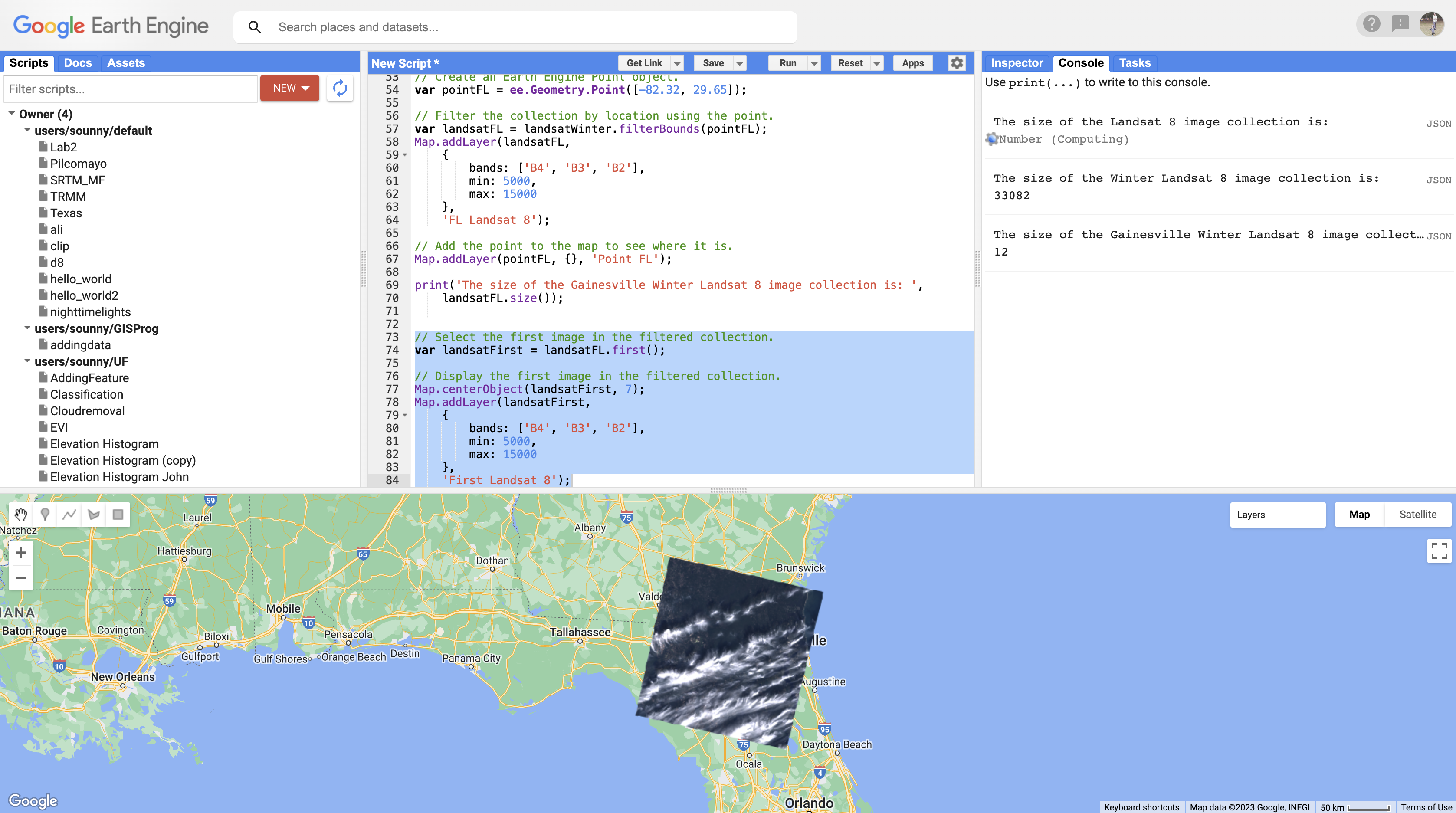 First image selected